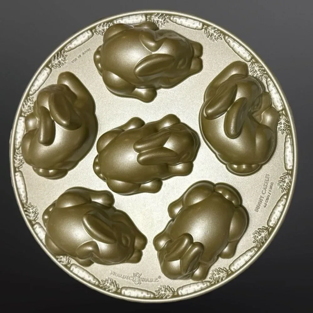 Nordicware Gold Baby Bunny Cake Pan Cakelets